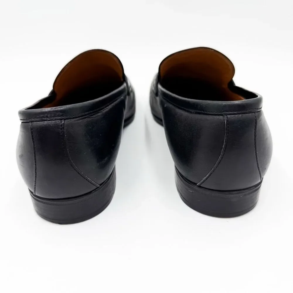 Gucci GG Monogram Black Leather Men’s Dress Loafers